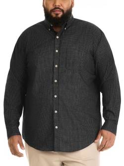 Van Heusen Herren Big and Tall Wrinkle Free Poplin Long Sleeve Shirt Hemd mit Button-Down-Kragen, schwarz, Groß von Van Heusen