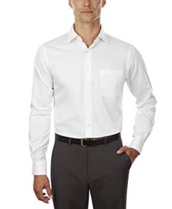 Van Heusen Herren Dress Shirts Fitted Lux Sateen Stretch Solid Spread Collar Smokinghemd, weiß, 44 cm Hals 81 cm-84 cm Ärmel von Van Heusen