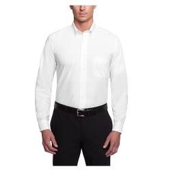 Van Heusen Herren Kleid Hemd Regular Fit Oxford Solid Buttondown Kragen, Weiß, X-Groß von Van Heusen