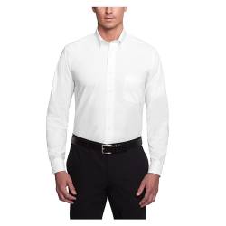 Van Heusen Herren Kleid Hemd Regular Fit Oxford Solid Buttondown Kragen, Weiss/opulenter Garten, L von Van Heusen