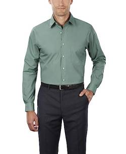 Van Heusen Herren Kleid Shirt Regular Fit Popeline Solid Klassisches Hemd, Meeresnebel, 43 cm Hals 91 cm-94 cm Ärmel von Van Heusen