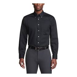 Van Heusen Herren Men's Twill Dress Shirt Klassisches Hemd, schwarz, 3X-Groß von Van Heusen