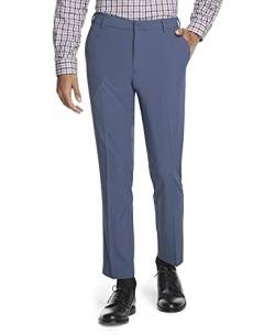 Van Heusen Men's Stain Shield Stretch Slim Fit Flat Front Dress Pant, Blueberry Dust, 33W x 32L von Van Heusen
