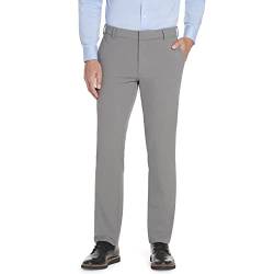 Van Heusen Men's Stain Shield Stretch Slim Fit Flat Front Dress Pant, Smoked Pearl, 32W x 32L von Van Heusen