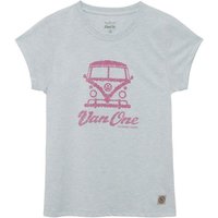 VAN ONE CLASSIC CARS FLOWER BULLI WOMEN T-Shirt 2024 light blue/pink - L von Van One Classic Cars