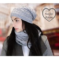 Vanessa & Melissa Strickmütze Klassische Damen Long Beanie Slouch Mütze Warmes Teddyfleece Mädchen Strickmütze von Vanessa & Melissa