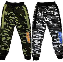 VanessasShop 2er Pack Jungen Camouflage Jogginghosen in den Größen 122-170 (122-128) von VanessasShop