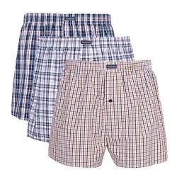 Vanever 3 PK Men’s Woven Boxershorts, 100% Cotton Underwear Boxers Short for Men, Button Fly, Navy 2XL von Vanever