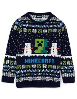 Minecraft Jumper Jungen & Mädchen Creeper Strick Langarm Kinder Weihnachts 11-12 Jahre von Vanilla Underground