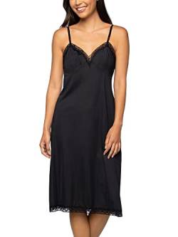 Vanity Fair Damen Rosette Spitze Full Slip 10103 Voller Schlupf, Spitze-66 cm-Schwarz, XX-Large von Vanity Fair