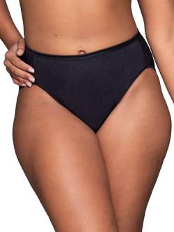 Vanity Fair Womens Illumination Hi Cut Panty 13108 Unterhose, schwarz-Midnight Black, 36 von Vanity Fair