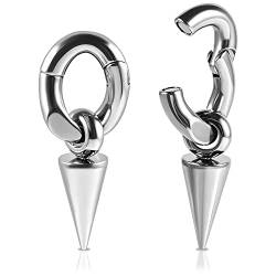 Ohr Gewichte Hangers Flesh Tunnel Plug Kegel Edelstahl für Gestreckte Expander Ohrpiercing 6mm (Kegel-6mm-Silber) von Vankula