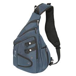 Vanlison Crossbody Sling Bag Kleiner Rucksack für Männer Frauen Teenager Tasche, E-Blue (passend für 12 Zoll iPad), Medium von Vanlison