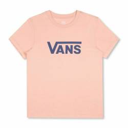 Damen Kurzarm-T-Shirt Vans Drop V SS Crew-B W Peach Lachsfarben - XL von Vans