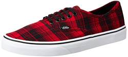 Vans Authentic Plaid Flannel Sneaker rot/schwarz, Red Black, 38 EU von Vans