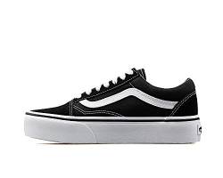 Vans Damen Old Skool Platform Sneaker, Schwarz (Black/White Y28), 36 EU von Vans