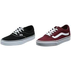 Vans Damen Ward Canvas Sneaker, Rot ((Canvas) Burgundy Olq), 37 EU Doheny Schwarz Black/White 187, von Vans