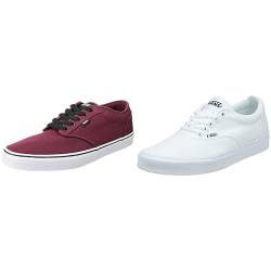 Vans Herren Atwood Sneaker, (Canvas) Oxblood/White, 42 EU Damen Doheny Schwarz ((Canvas) Black/Black 186), 39 von Vans