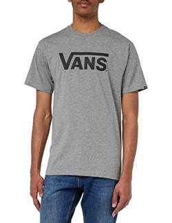 Vans Herren Classic Drop V T-Shirt, Grey Heather-Black, L von Vans