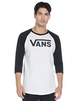 Vans Herren Classic Raglan T-Shirt, Mehrfarbig (WHITE-BLACK YB2), Small von Vans