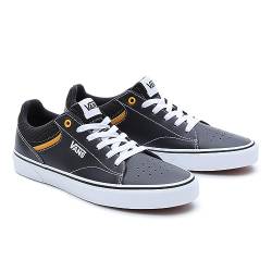 Vans Herren Seldan Sneaker, Leather Mesh Charcoal/Yellow, 39 EU von Vans