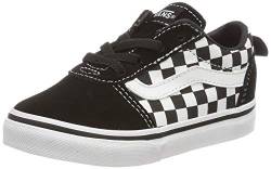 Vans Mixte enfant Ward Slip-on Canvas Sneaker, Noir Checkers Black True White, 21 EU von Vans