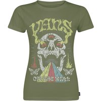 Vans T-Shirt - Skull Saucer Crew - XS bis XL - für Damen - Größe XS - oliv von Vans