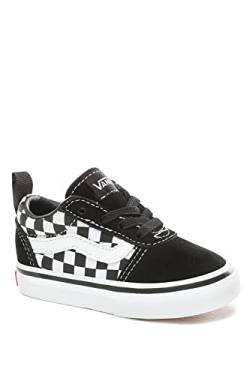 Vans Unisex Kinder Ward Slip-on Canvas Sneaker, Schwarz Checkers Black True White Pvc, 23.5 EU von Vans