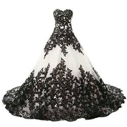 Vantexi Damen Elegante Lange Spitze Formellen Abendkleid Ballkleider Gotisch Brautkleider Hochzeitskleider Elfenbein Größe 40 von Vantexi