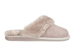 Vanuba Cashmere Handmade Damen Hausschuhe, Naturleder, 100% Schafwolle, Warme und Bequeme Hausschuhe, Velours Beige, Leder Beige, 36 EU von Vanuba