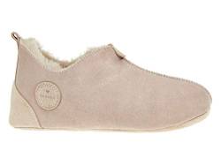 Vanuba - Damen Hausschuhe Oxford 36 EU, Lammfell Pantoletten, Leder Badelatschen, Wolle, Bequeme Lammfell-Hausschuhe, Handgemacht - Beige von Vanuba