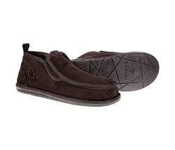 Vanuba - Herren Hausschuhe Bond 41 EU, Lammfell Winterschuhe, Warme Winter Schuhe Manner, Echtleder, Handgefertigt - Braun von Vanuba