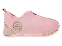 Vanuba - Kinder Hausschuhe Oxford 26 EU, Lammfell Winterschuhe, Baby Schuhe, Junge und Mädchen, Echtleder, Handgefertigt, Warme - Pink von Vanuba
