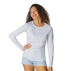 Vapor Apparel Damen Atmungsaktives UPF 50+ UV Sonnenschutz Langarm Funktions T-Shirt XX-L Weiß von Vapor Apparel