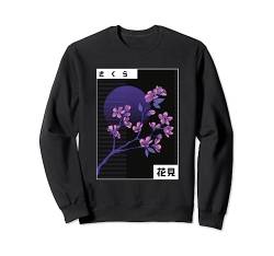 Aesthetic Vaporwave. Kirschblüte Japan 80er 90er Aesthetic Sweatshirt von Vaporwave Aesthetic Style Streetwear