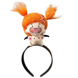 Varatiktok Plüsch-Puppen-Haarreifen, Puppen-Stirnband - Haarband aus Plüsch-Cartoon-Puppe - Niedliche Haarreifen für Styling, Make-up, modisches Plüschpuppen-Haarband für Mädchen, Kinder von Varatiktok