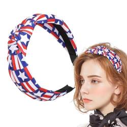Varatiktok Stirnband mit amerikanischer Flagge, patriotisches Stirnband für Damen | Patriotischer Anti-Rutsch-Haarreifen,Bunte Memorial Day-Haarschmuck, weiches Haar-Accessoire für Yoga, Workout, von Varatiktok