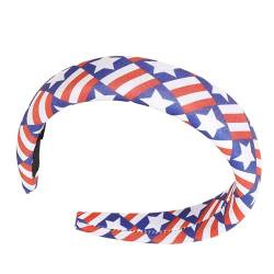 Varatiktok Stirnband mit amerikanischer Flagge, patriotisches Stirnband für Damen - Patriotischer Haarreifen für Frauen | Weiche Kopfbedeckungen mit amerikanischer Flagge für Strand, Party, Yoga, von Varatiktok