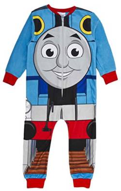 Jungen-Pyjama, Fleece-Pyjama mit Figurenaufdruck, Einteiler, für Kinder von 1–10 Jahren Gr. 1.5-2 Jahre, Thomas die kleine Lokomotive - Gesicht von Various