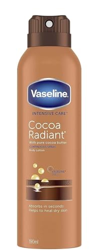 3 x Vaseline Body Lotion Spray - Kakao Radiant - repariert trockene Haut - 190 ml von Vaseline