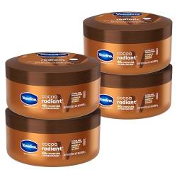 Vaseline Intensive Care® Smoothing Body Butter body cream for dry skin relief Cocoa Radiant moisturizer for dry skin to heal and reveal its natural glow 227 g, 4 pack von Vaseline