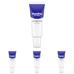 Vaseline Lippenbalsam Original schützt die Lippen vor dem Austrocknen hergestellt mit 100% reiner Vaseline 10 g (4er Pack) von Vaseline
