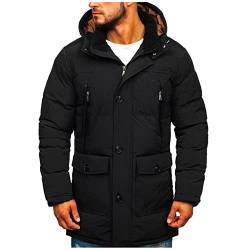 Vasreyy Jacke Herren Winter Wintermantel Herren Jacke Herren Übergangsjacke Sweatjacke Herren Hoodie Herren Reißverschluss Sweatshirt Herren Parka Herren Winter Casual Mantel Herren Arbeit Jacke von Vasreyy