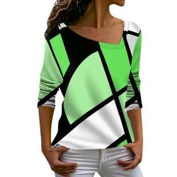 Vasreyy Oberteile Damen sexy Tshirt Damen musselin Bluse Damen Zipper Hoodie Bluse Schwarz Damen Elegant Pullover Gestreift Damen Tshirt Weiss Damen Tank Top Damen Sommer Fun-Pullover & (S, Green) von Vasreyy