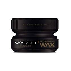 Professionelles Haarwachs für Fixierung und Glanz VASSO POMADE WAX BLACK EDITION DYNAMIC, 150 ml. von Vasso
