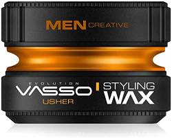 Vasso Pro-Aqua Usher Hair Styling Gel Wax auf Wasserbasis, Orange, 150 ml von Vasso