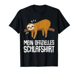 Offizielles Schlafshirt Pyjama Schlafanzug Faultier Geschenk T-Shirt von Vatertag Muttertag Geburtstag Outfit Geschenkidee