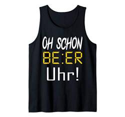 Herren Alkohol saufen Mallorca Party Outfit - Oh schon Bier Uhr Tank Top von Vatertag lustige Geschenkidee Männertag Geschenk