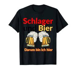 Herren Malle Musik - Schlager und Bier darum bin ich hier Mallorca T-Shirt von Vatertag lustige Geschenkidee Männertag Geschenk