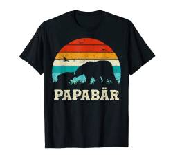 Herren Retro Vater Baby Sohn Tochter Bär Papa Vatertag T-Shirt von Vatertagsgeschenk Bester Papa Geschenk